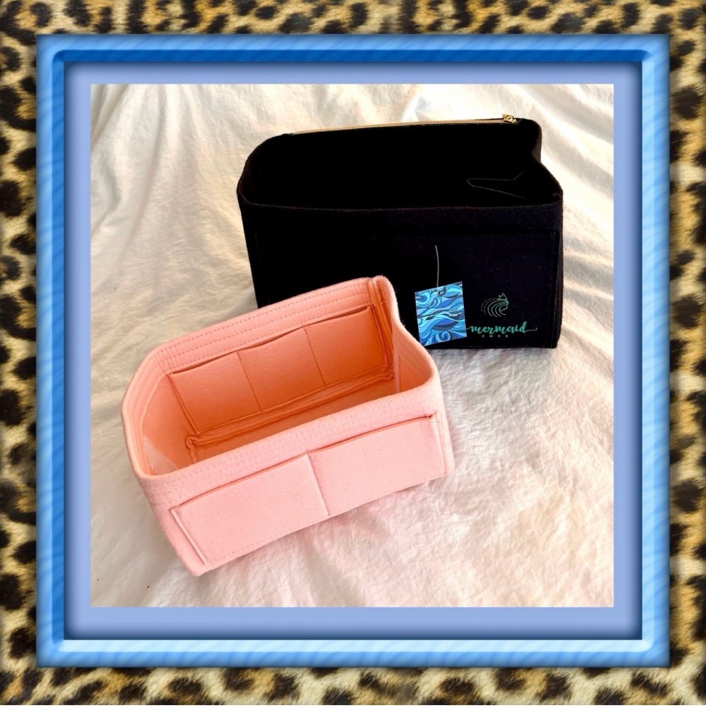 👑✅PRICE FIRM✅ Black and Peach colored Bag Insert Organizers